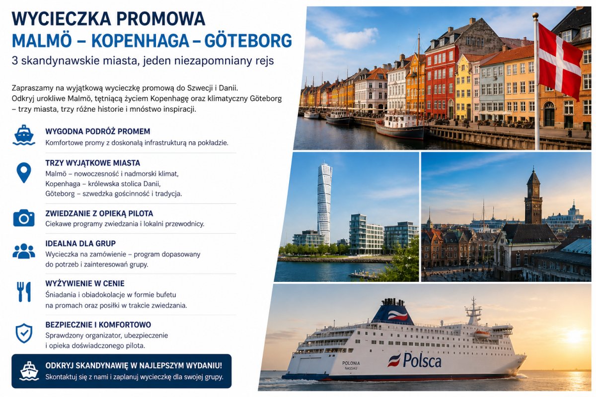 Perły południowej Skandynawii  (Malmö - Kopenhaga - Göteborg)